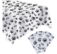 Dog Footprints Party Tablecover 1ct