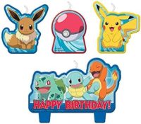 Pokemon Happy Birthday Candles Set 4ct