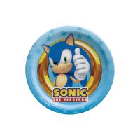 SEGA Sonic "The Hedgehog" Round Plates 7" 8ct