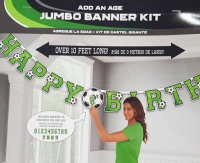 Football Happy Birthday Jumbo Banner Kit 25ct