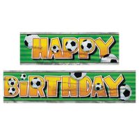 Soccer Happy Birthday Foil Banner 12ft