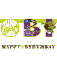 TMNT Turtles Happy Birthday Banner 6ft 1ct